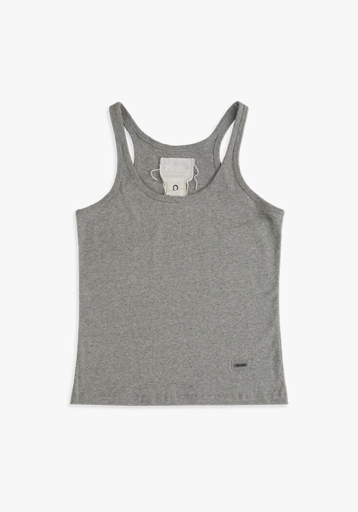 Jersey tank top in heather gray