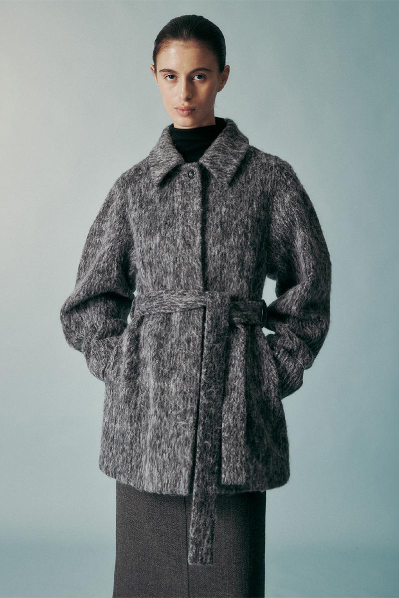 WOOL BLEND BELTED JACKET