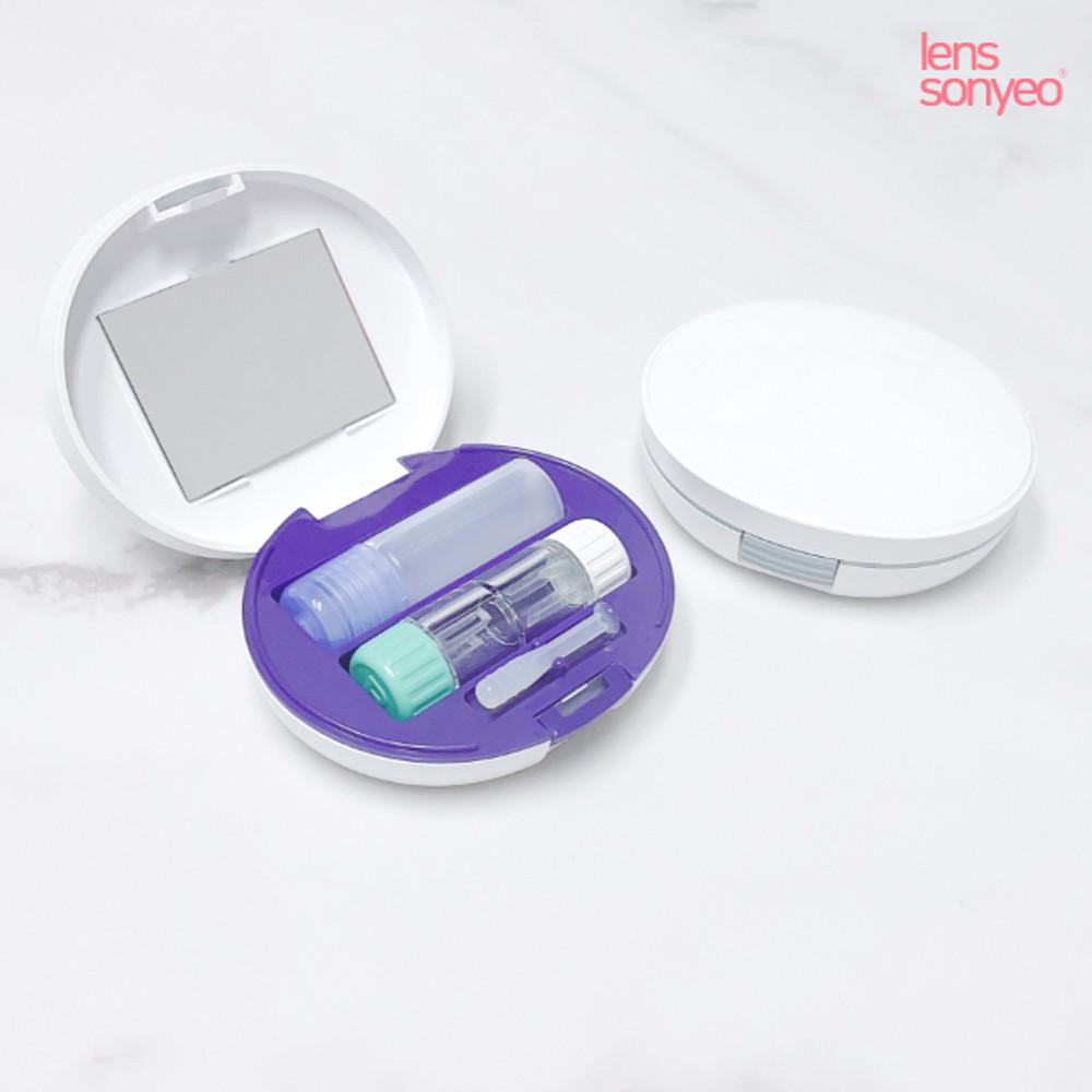 렌즈소녀 라운드캐리어 휴대용 하드렌즈케이스 드림렌즈통