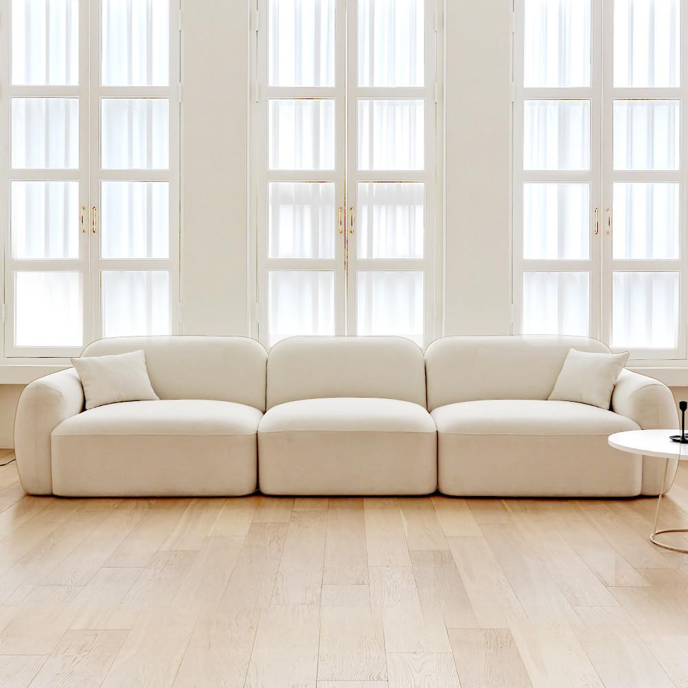 웰퍼니쳐 라넌 커스터마이징 스마트 리볼브 패브릭 인테리어 모듈 소파 4인