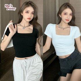 [쉬즈프리티] 루미스퀘어티셔츠