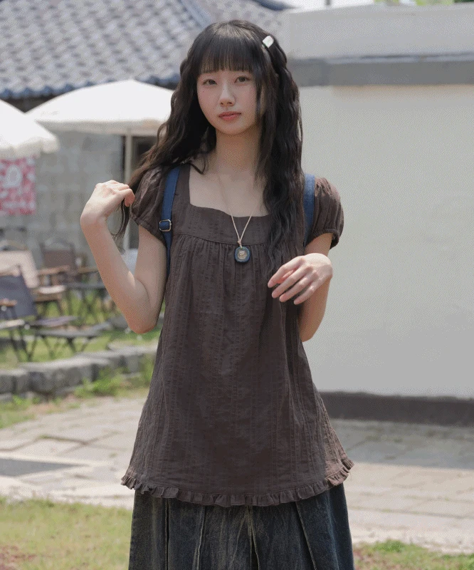 *추천* 베티 빈티지 프릴 블라우스 3color