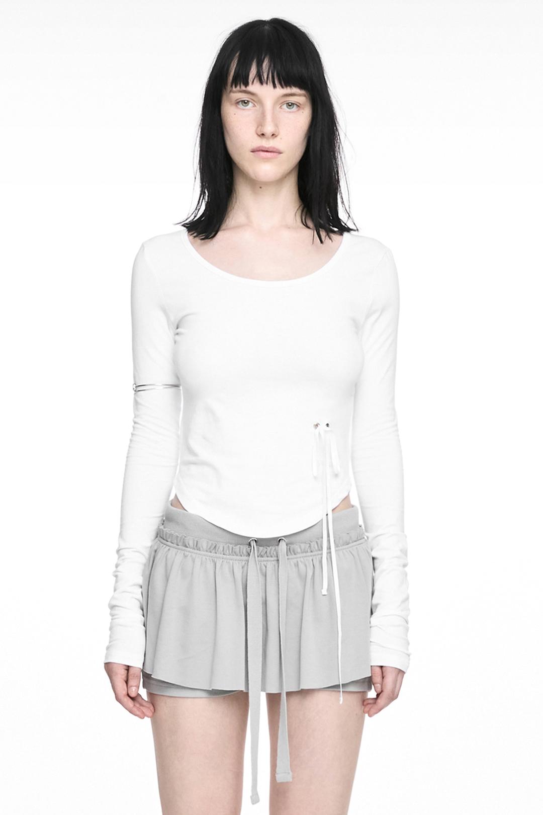 SIGNATURE CROP LONG SLEEVE IVORY