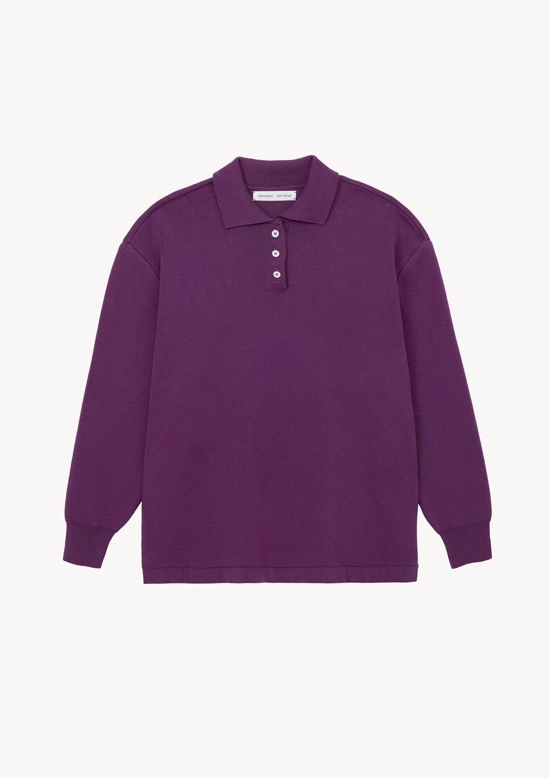 Emma Collar Knit in Violet
