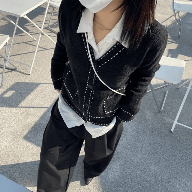 Boucle stitch cd. (Black)
