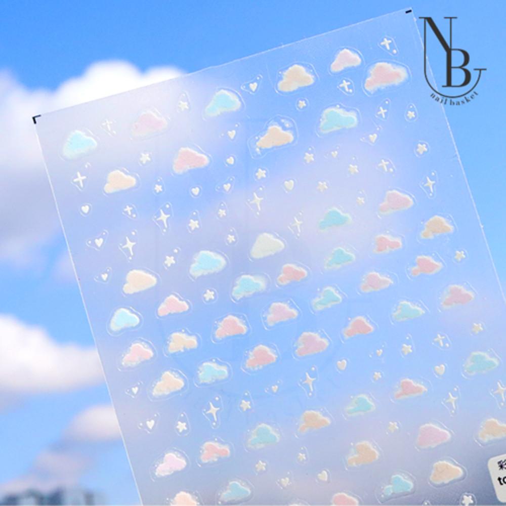파스텔 구름 스티커 : 네일바스켓