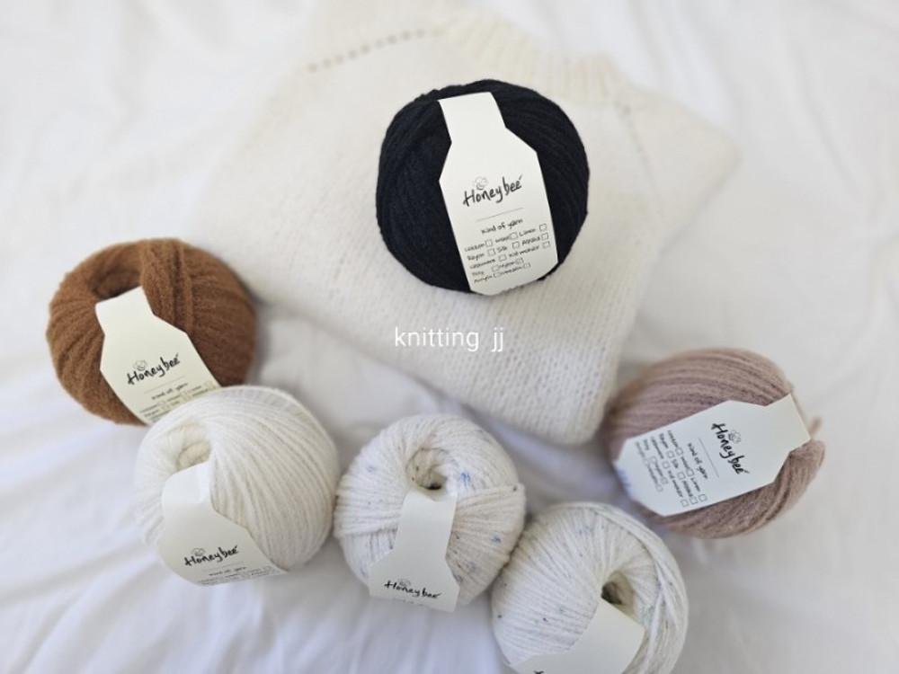 (볼)허니비 라이크퍼 like Fur 100g 메탈실 네프실 코바늘 대바늘 뜨개실 소품실 허니비실 겨울실 안티필링실