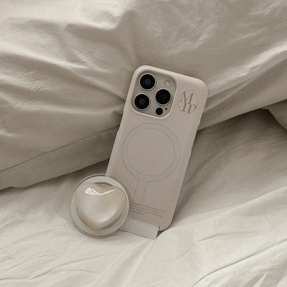 [mm] soft cream 무지 디자인 [맥세이프 카드수납 폰케이스]