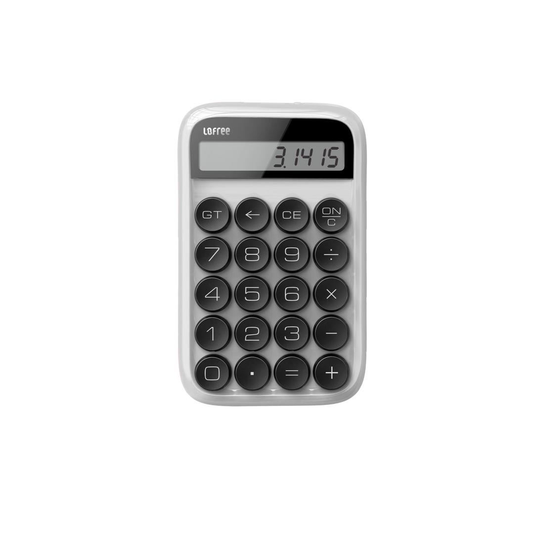 LOFREE DIGIT Calculator | The 1st Retro Mechanical Calculator - White