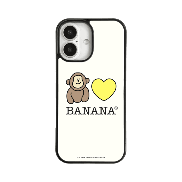 플리즈팜 몽구 러브 바나나 글래스 범퍼 폰케이스 (Original/Magsafe)