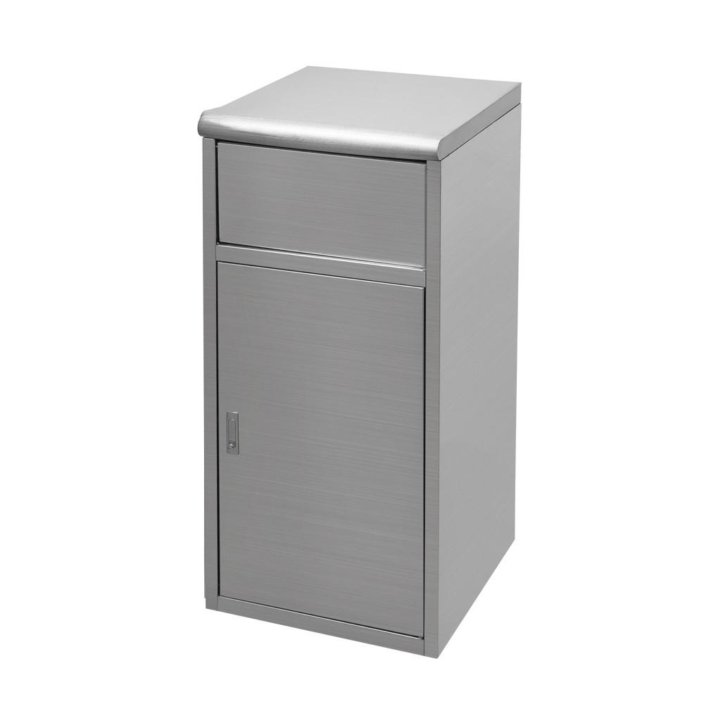 롯데리아형 업소용 대형 스텐 쓰레기통 100리터 내통포함