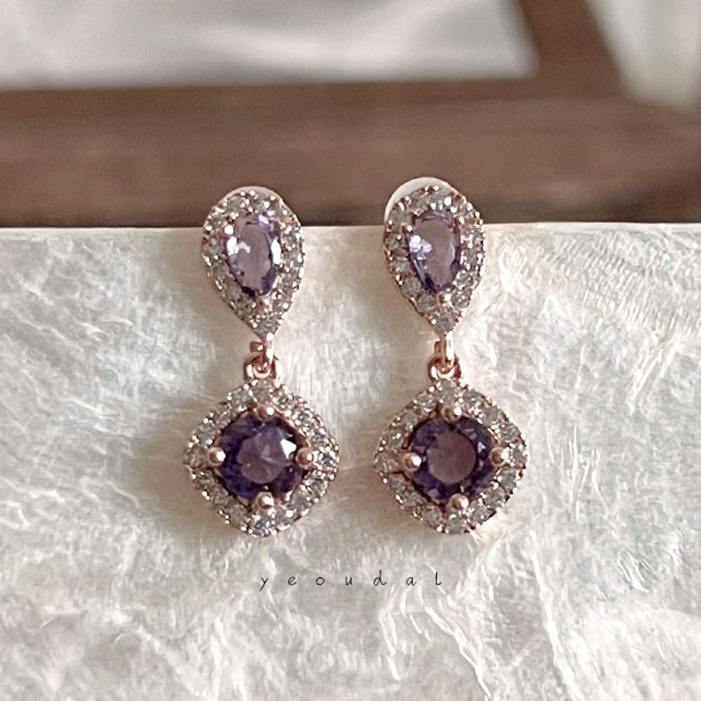 퍼플프링귀걸이