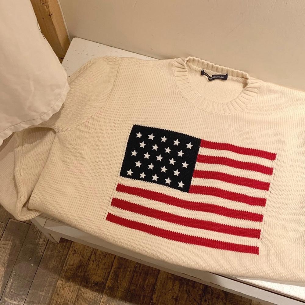브랜디멜빌 USA 미국 성조기 니트 스웨터(2color)