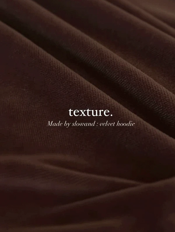 [오늘드림🚚]  #SLOWMADE. 멜티드 여리핏 벨로아후디 - 3 color