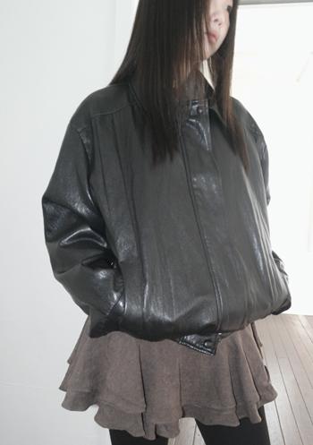 shimmering leather blouson (2c)