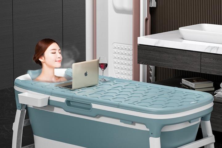 프리미엄 욕조 접이식 반신욕조 2colors+등받이쿠션 사은품 증정