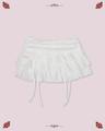 (PRE-ORDER) LACE GATER FRILL SKIRT [IVORY]