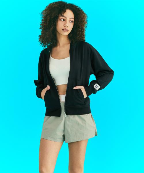 Vintage Label Zip-up Hoodie Navy