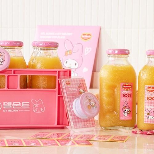 델몬트X마이멜로디 미니병 & 굿즈(그립톡+나무쟁반)