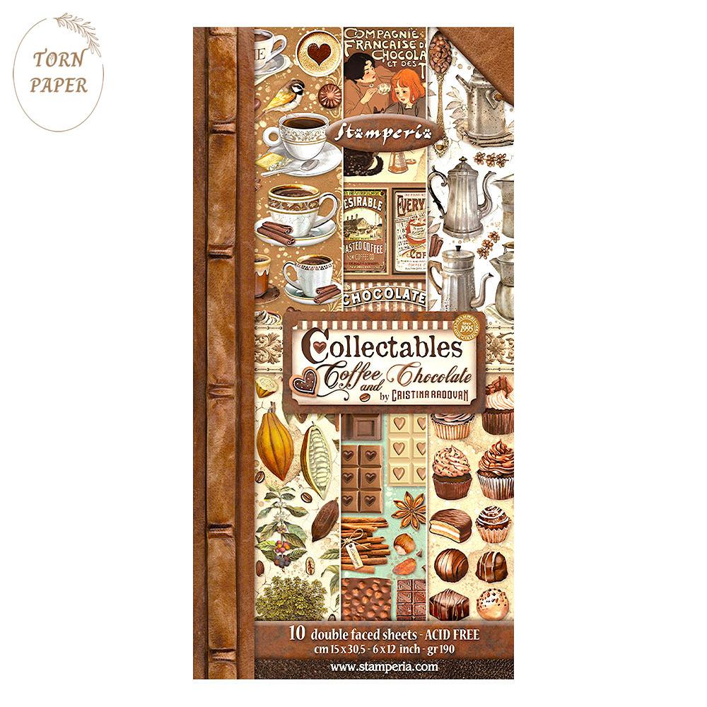 Stamperia 스탬페리아 Coffee and Chocolate Collectables 10매 STA 226