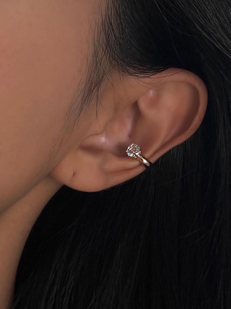 원포인트 큐빅 다이아대체석 실버925 귀찌 귀안뚫는 이어커프 이너컨츠 귓바퀴 은 귀걸이
