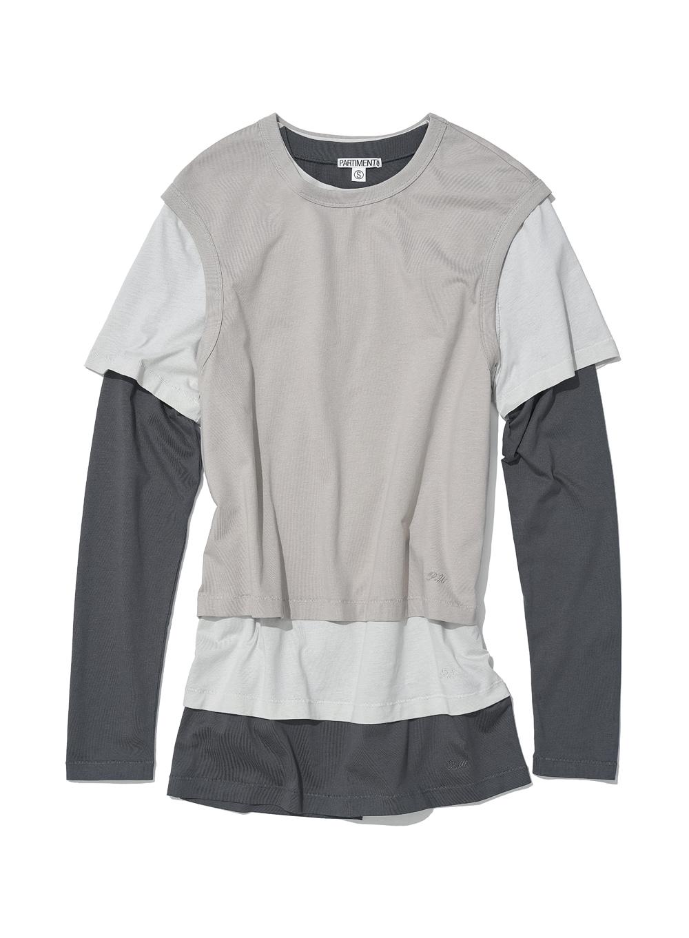 [WOMEN] (SET) 3 IN 1 ESSENTIAL LAYERED TEE_SMOKE