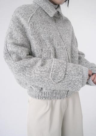 alpaca wool bomber jacket (2colors)
