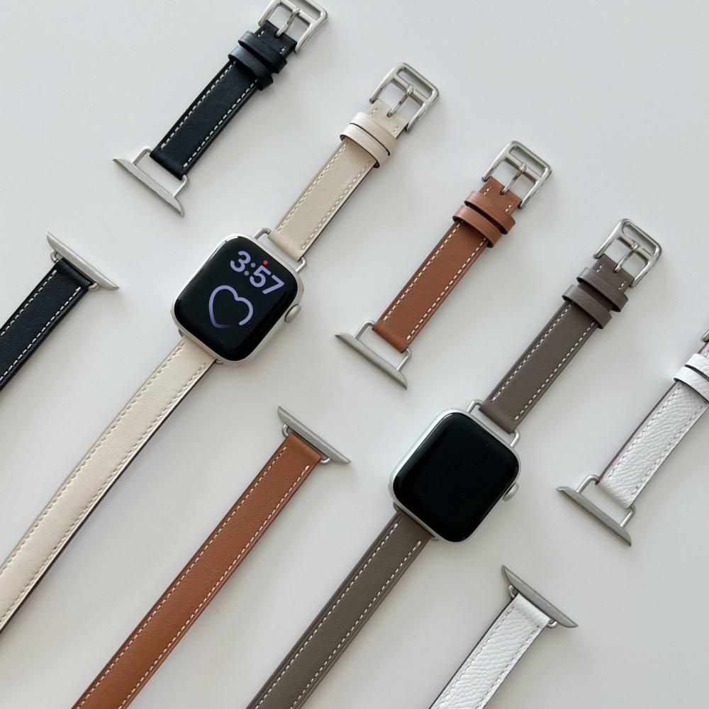 애플워치 스트랩 8 7 6 SE 2 가죽스트랩 미니 더블 줄 시계줄 줄질 ZB스토어
