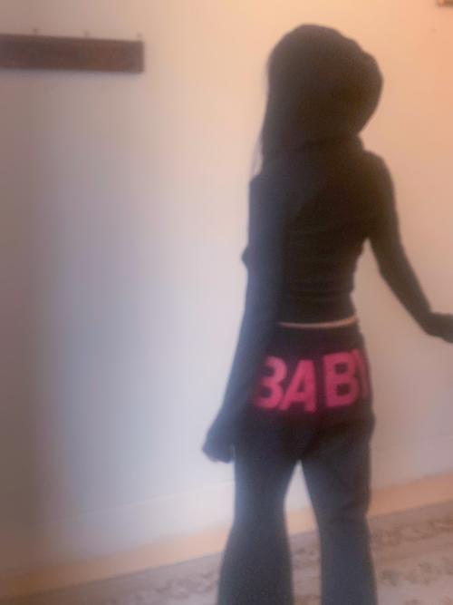 BABY BLING ZIP UP HOODY PANTS SET(2COLORS!)