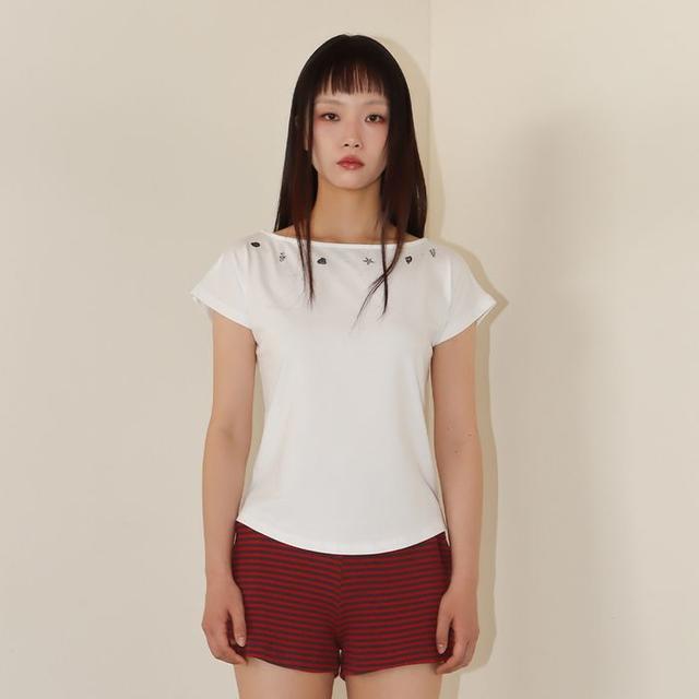 [2차] SHELL CAP SLEEVE T (WHITE)