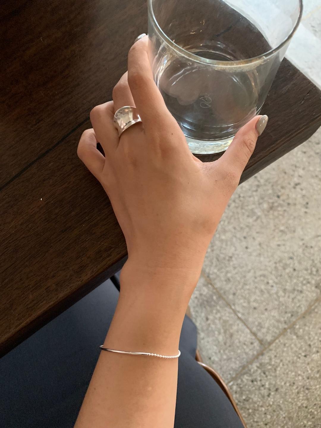 (silver925) Matte dune curve ring *silver