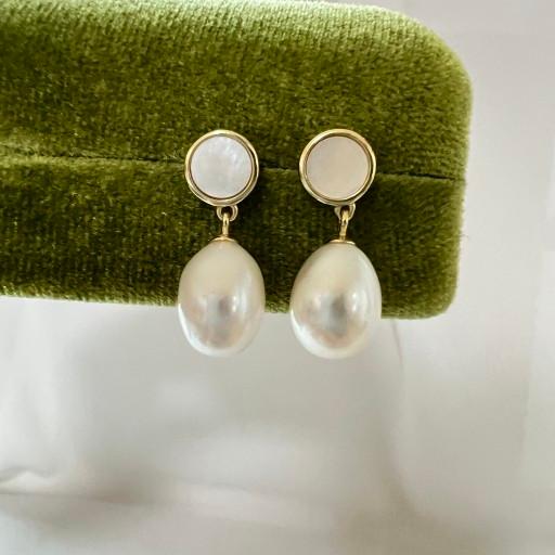 [925실버]담수진주귀걸이 물방울