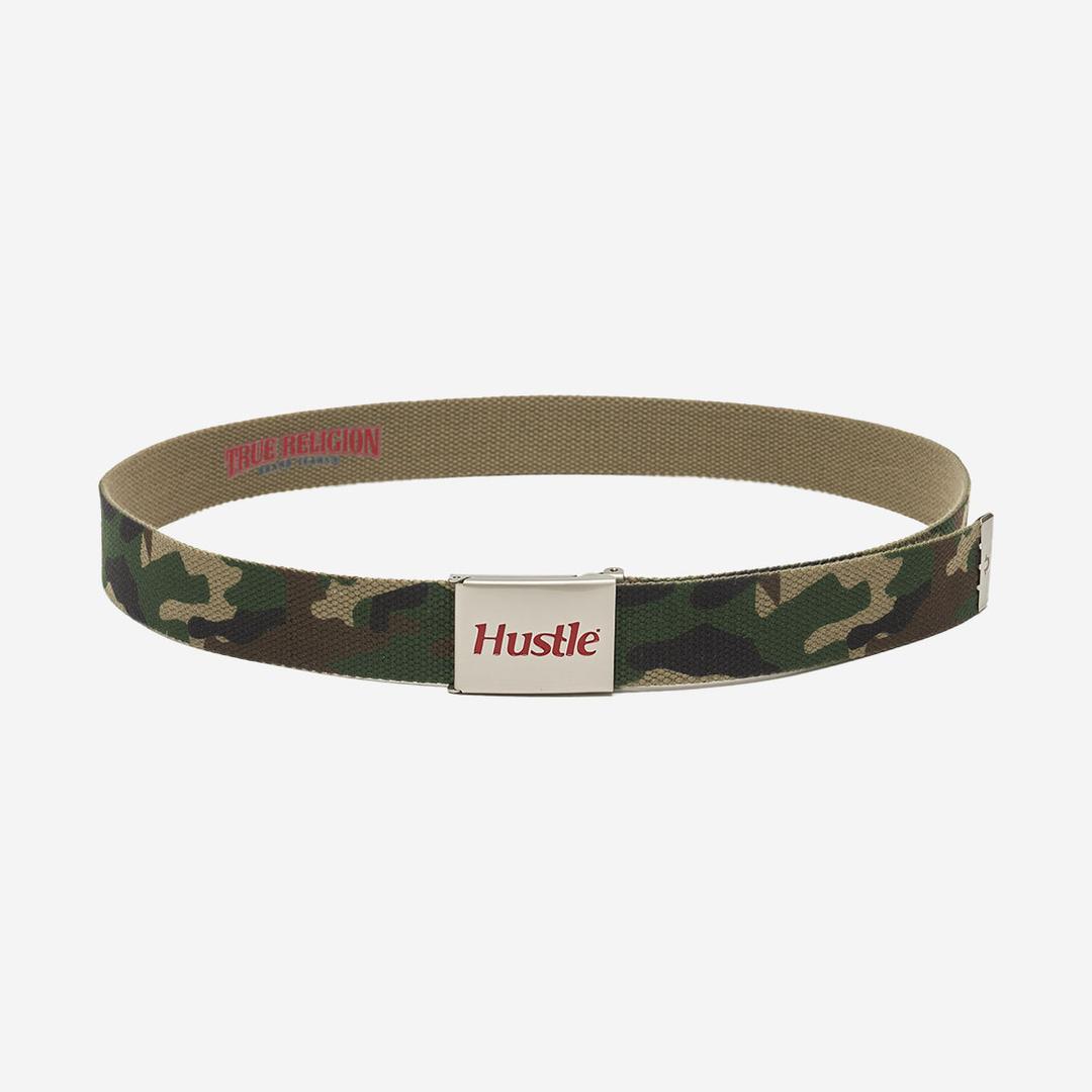 True Religion Hustle Webbing Belt Camo