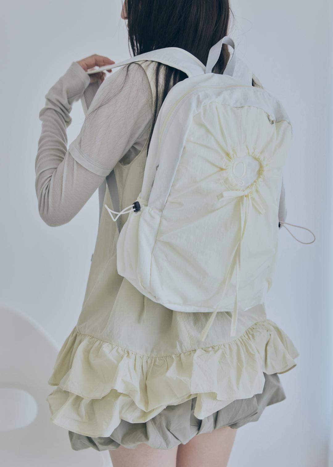 hole string PO backpack (light yellow)