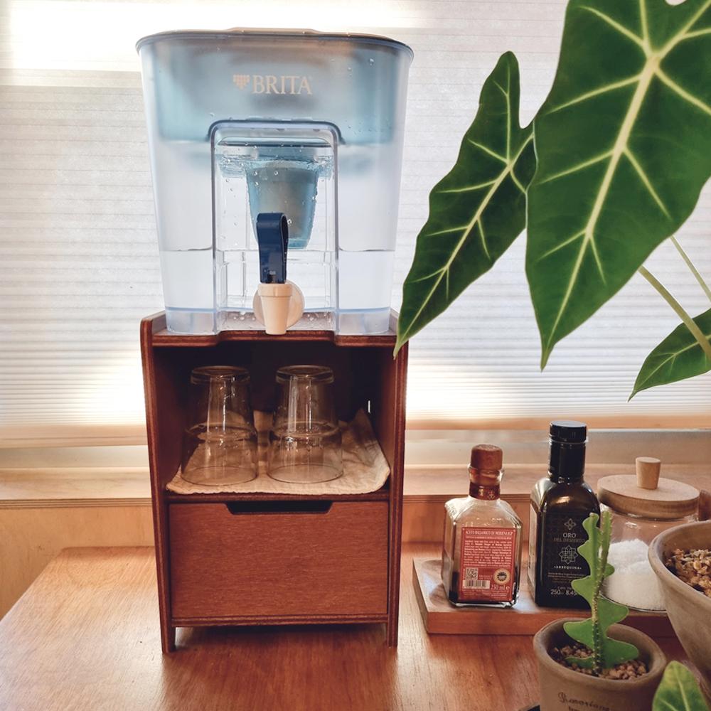 브리타 플로우 정수기 받침대 서랍형 거치대