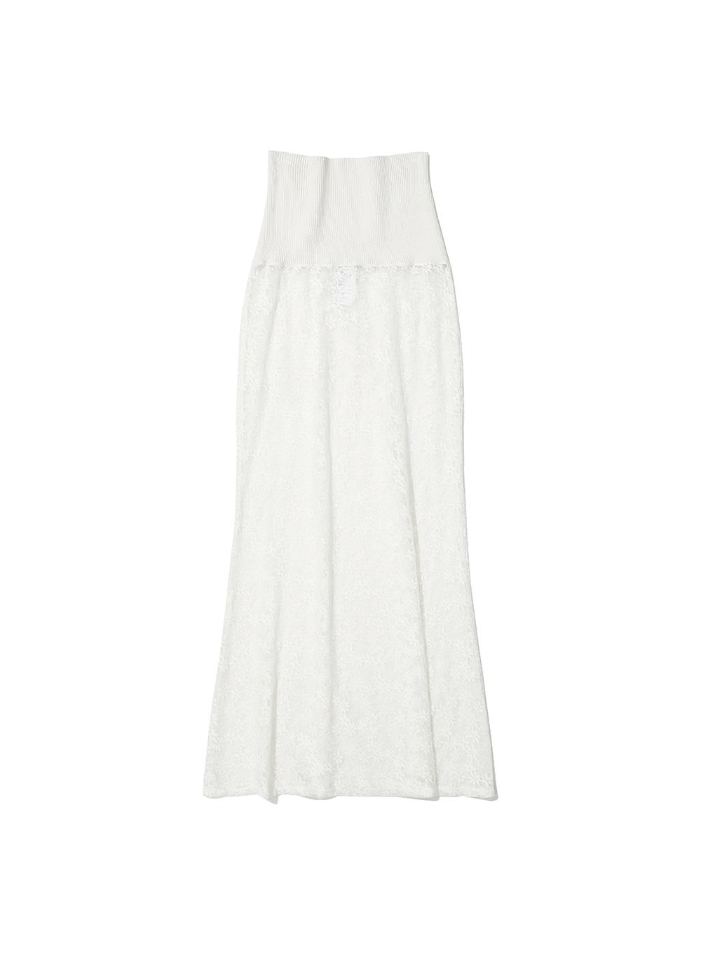 [WOMEN] LACE FLARE MAXI SKIRT_WHITE