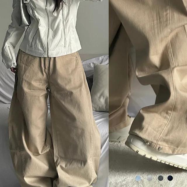 new! 353 사이드 핀턱 볼룸 와이드 pt (4c) - 면바지,청바지,와이드팬츠,벌룬핏팬츠,겨울팬츠,겨울신상