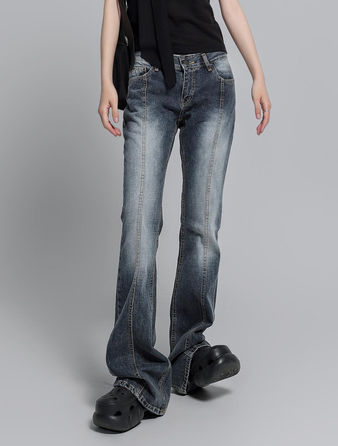 Blue Patch Bootcut Denim