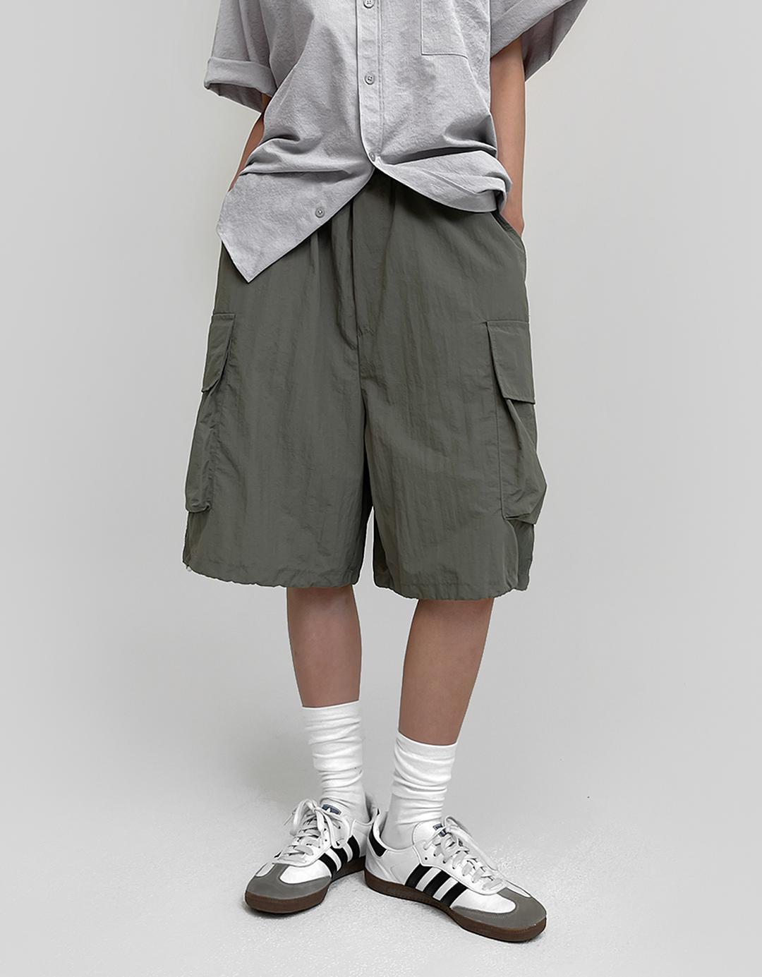 (UNISEX) 샤멋 나일론 버뮤다 카고팬츠