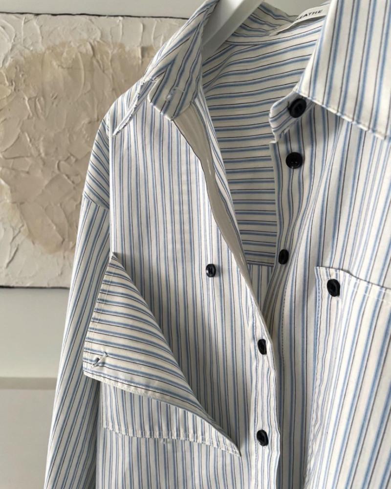 SALE / BREATHE 브리드 스트라이프 배색 셔츠 1color 23S/S