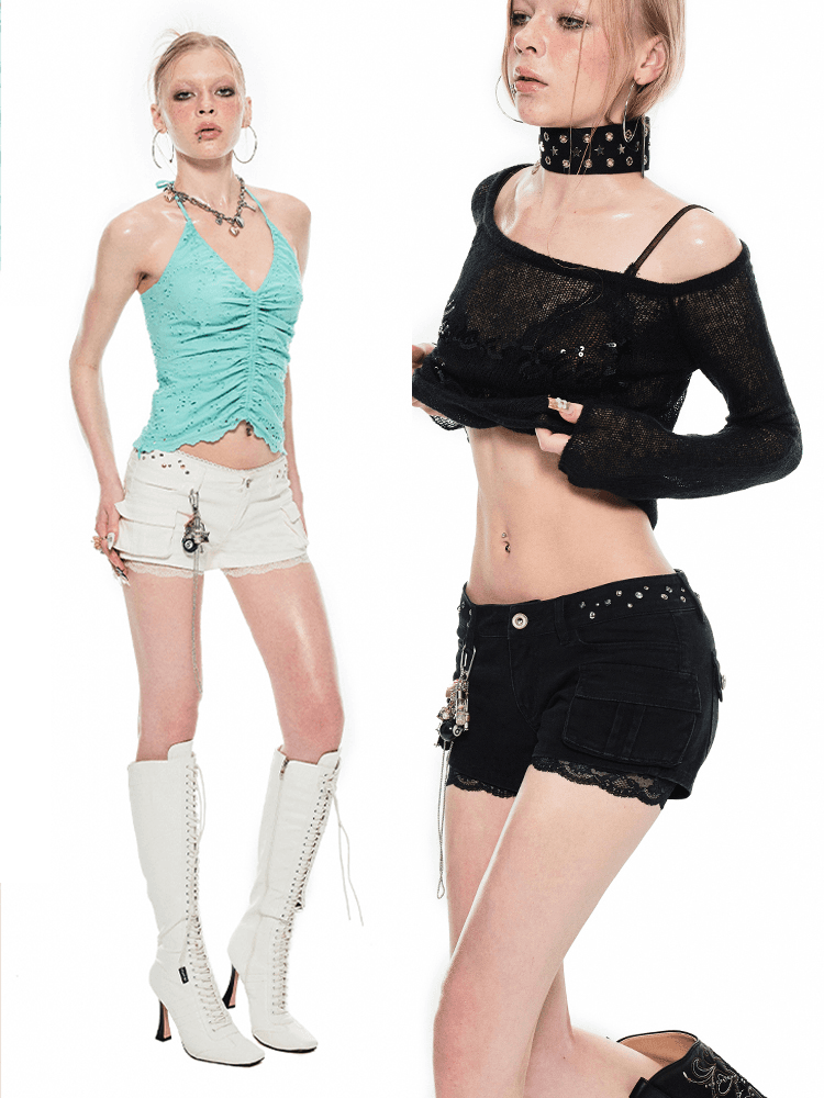 1JINN STUDIO 리벳 카고 숏 팬츠 (3컬러) *2주 예약배송