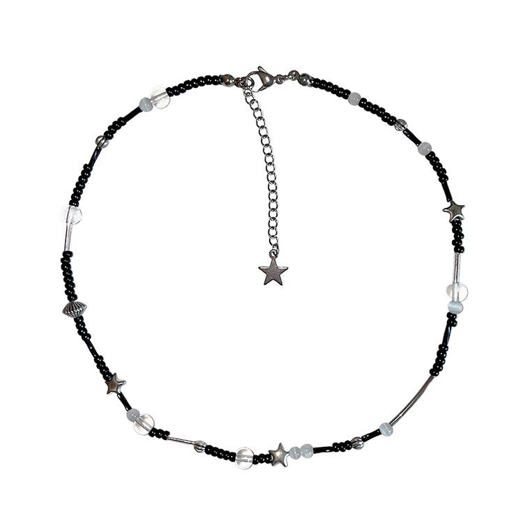 Clear Star Beads Necklace