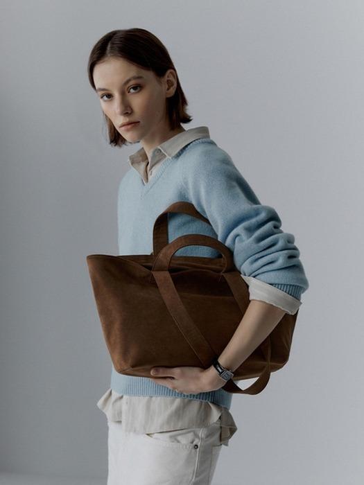Brick 2way suede bag (Brown)