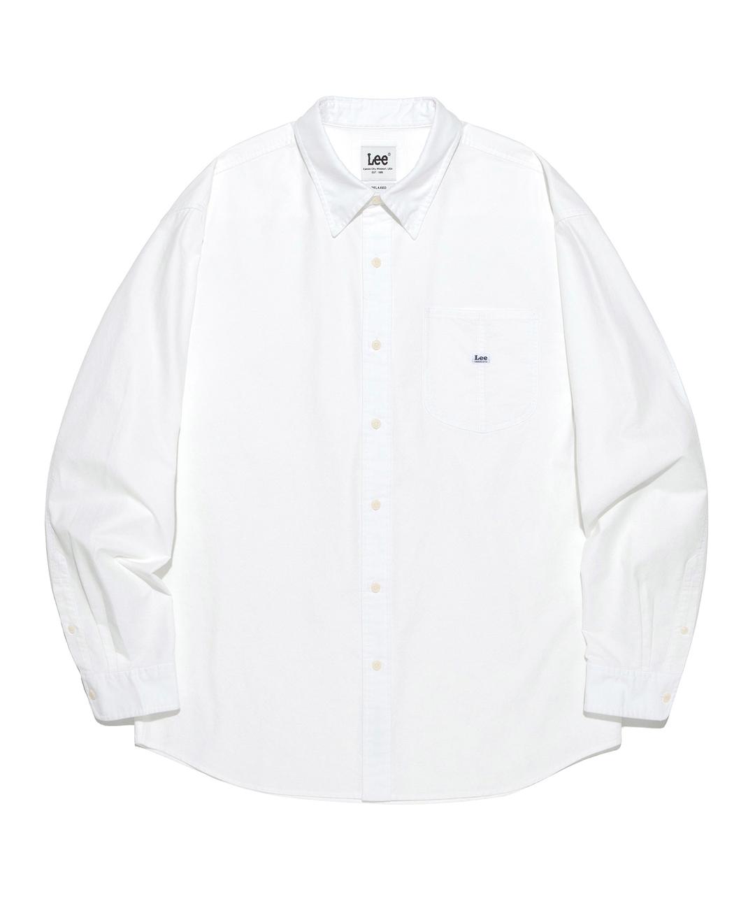 로코 포켓 옥스포드 셔츠 화이트