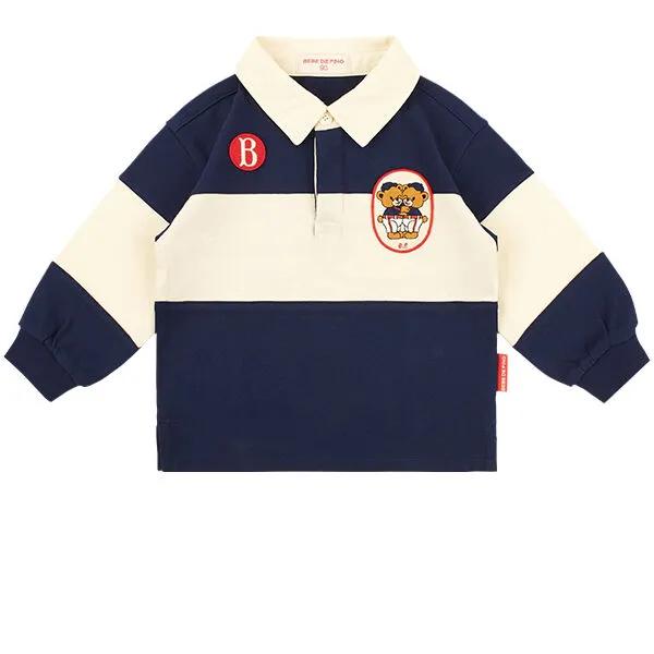 트윈 베어스 베이비 컬러 블록 럭비 티셔츠_BP53TC159