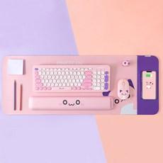 메이플스토리 핑크빈 데스크테리어 4종세트 키보드+마우스+데스크패드+손목쿠션