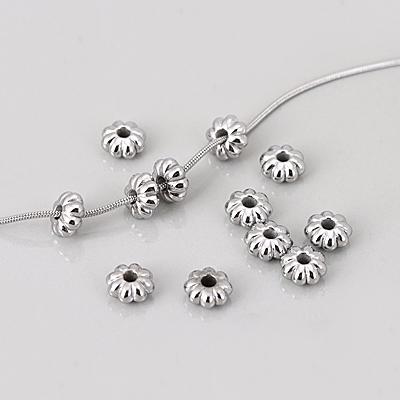 [8-1056-04] 써지컬스틸(호박꽃볼/통과형) 3x6mm(내경1.7mm) (무도금) (T) [1개,10개]