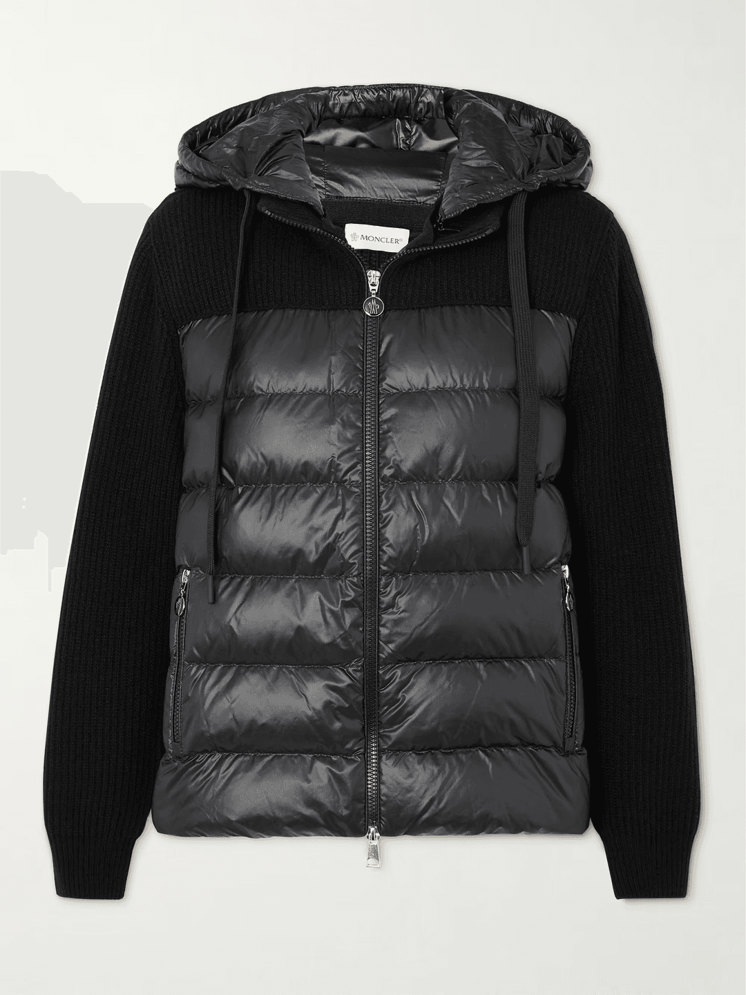 골지 퀼팅 후드 울 트리밍 셸 다운 재킷 | MONCLER | 네타포르테