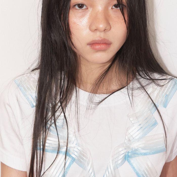 ribbon t-shirt_clear blue