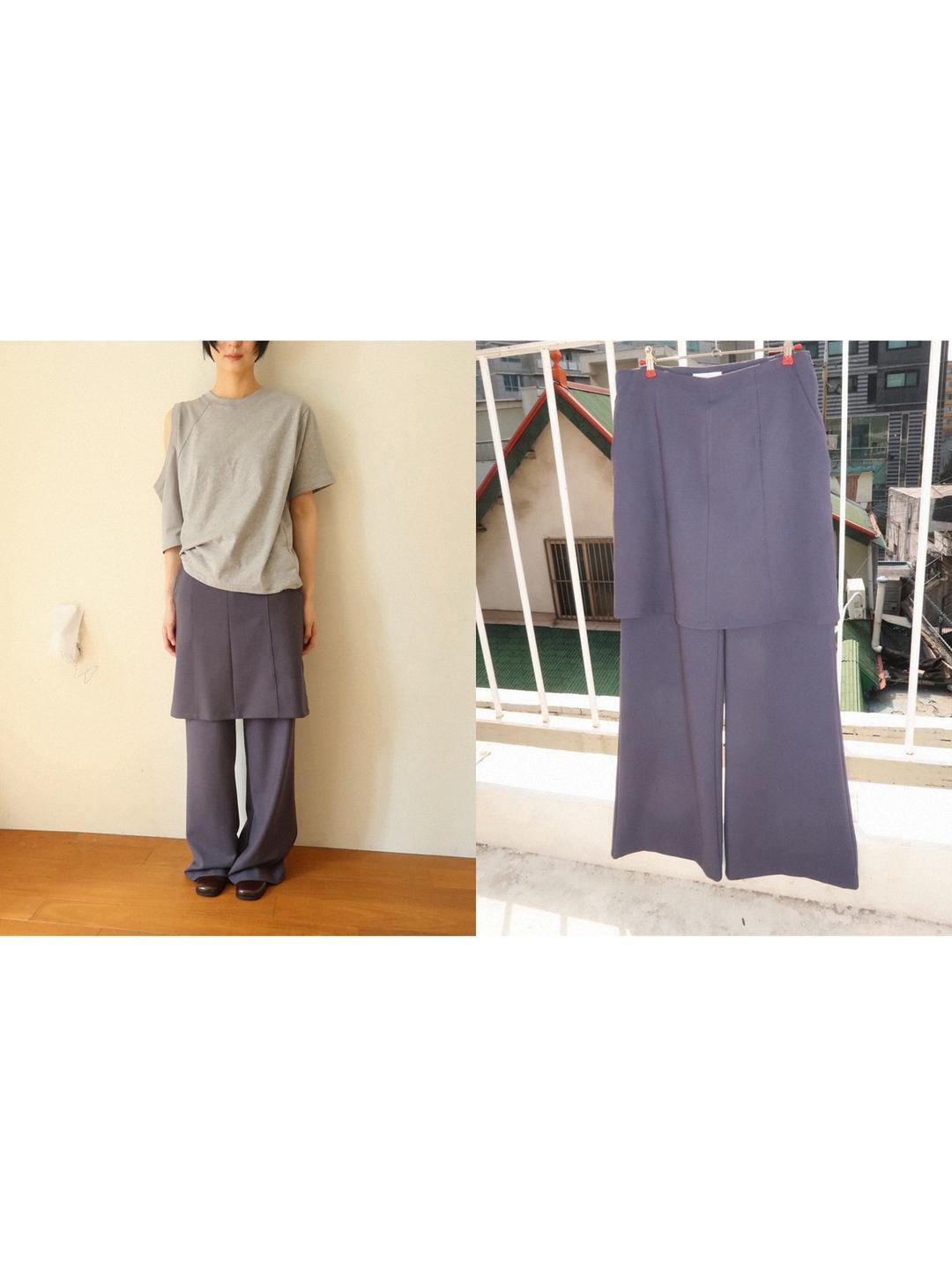 (MADE) 1 BLUE GREY SKIRT PANTS